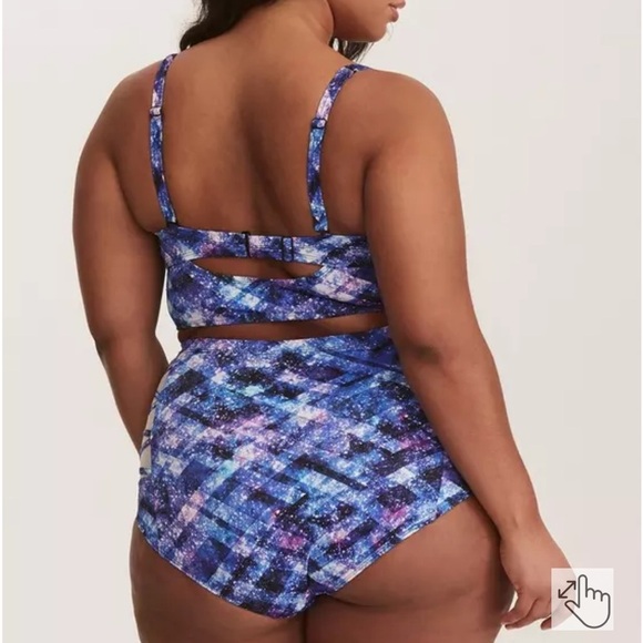 NWOT Torrid Vixen Underwire Push-Up Swimsuit Bikini Set High Waist Bottoms 1X - Picture 2 of 11